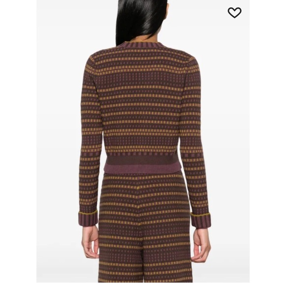 VF Diane von Furstenberg Gilda patterned-jacquard cardigan size S - Picture 3 of 11